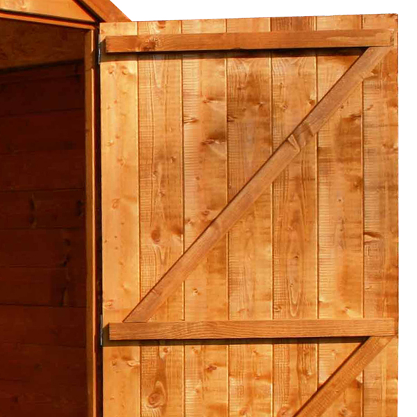 7x5 PENT GARDEN SHED SINGLE DOOR WOODEN SHEDS OVERLAP CLAD 